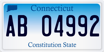 CT license plate AB04992