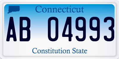 CT license plate AB04993