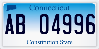 CT license plate AB04996