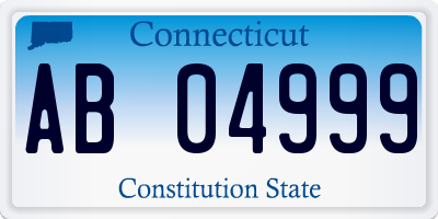 CT license plate AB04999