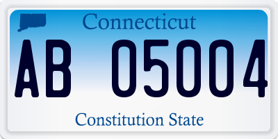 CT license plate AB05004