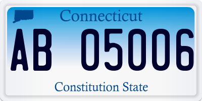 CT license plate AB05006