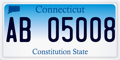 CT license plate AB05008