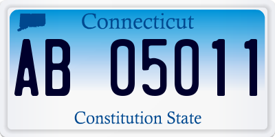 CT license plate AB05011