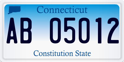 CT license plate AB05012