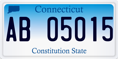 CT license plate AB05015