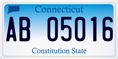 CT license plate AB05016