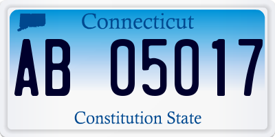 CT license plate AB05017