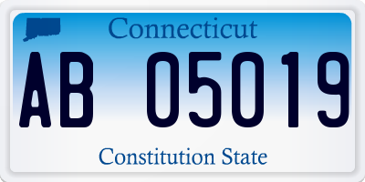 CT license plate AB05019