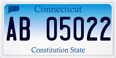 CT license plate AB05022