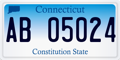 CT license plate AB05024