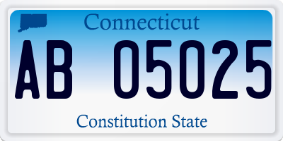 CT license plate AB05025