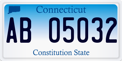 CT license plate AB05032