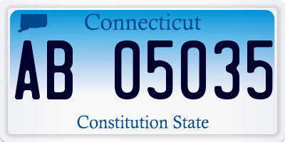 CT license plate AB05035