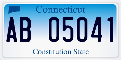 CT license plate AB05041