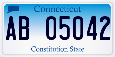 CT license plate AB05042