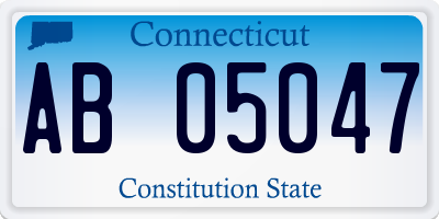 CT license plate AB05047