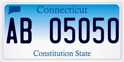 CT license plate AB05050