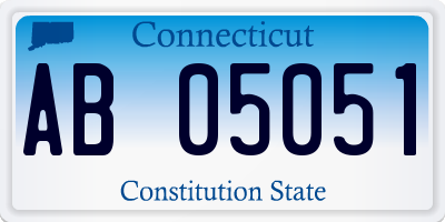 CT license plate AB05051