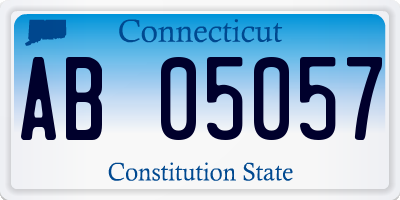 CT license plate AB05057