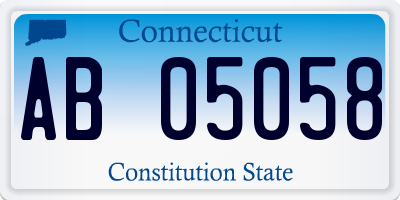 CT license plate AB05058