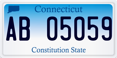 CT license plate AB05059