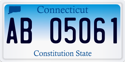 CT license plate AB05061