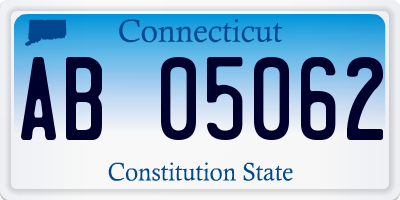 CT license plate AB05062