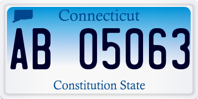 CT license plate AB05063