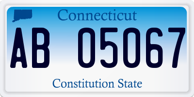 CT license plate AB05067