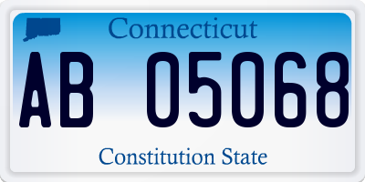 CT license plate AB05068