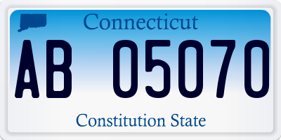 CT license plate AB05070