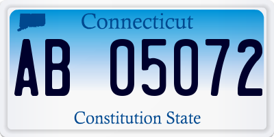 CT license plate AB05072