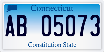 CT license plate AB05073