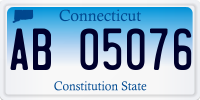 CT license plate AB05076