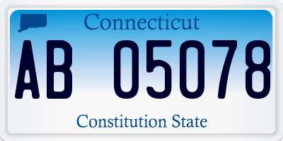 CT license plate AB05078