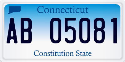 CT license plate AB05081