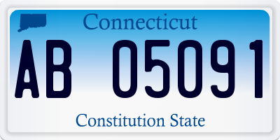 CT license plate AB05091