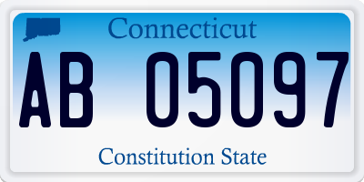 CT license plate AB05097