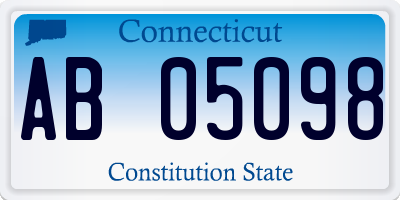 CT license plate AB05098