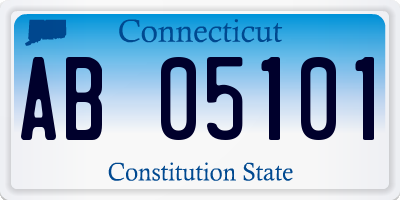 CT license plate AB05101