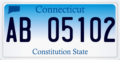 CT license plate AB05102