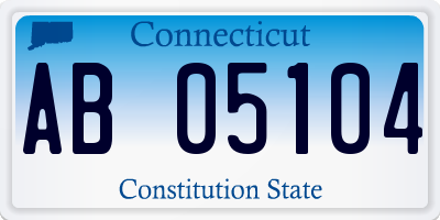 CT license plate AB05104