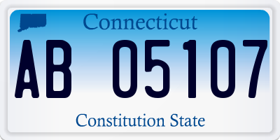 CT license plate AB05107