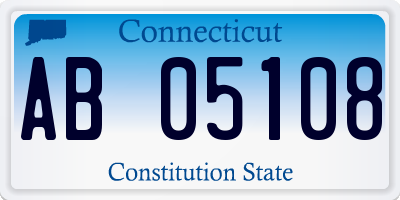 CT license plate AB05108