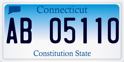 CT license plate AB05110