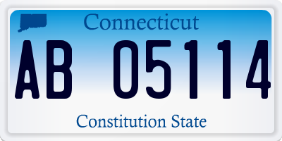 CT license plate AB05114