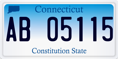 CT license plate AB05115