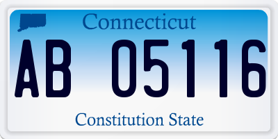 CT license plate AB05116