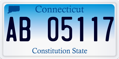 CT license plate AB05117